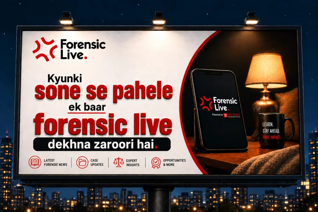 Forensic Live brand artwork — forensic science in action