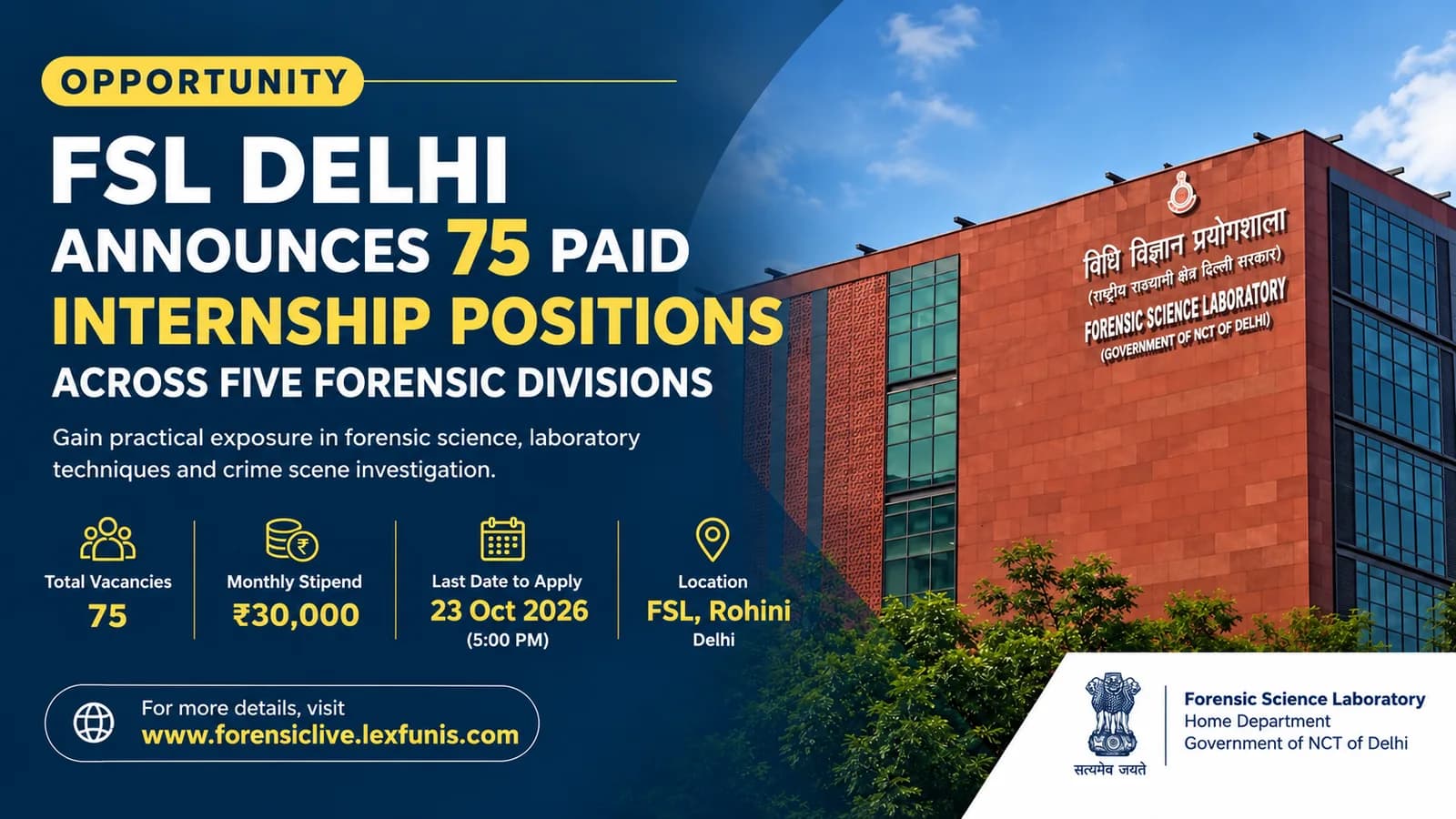 Paid Internship FSL Delhi [30K/Month]