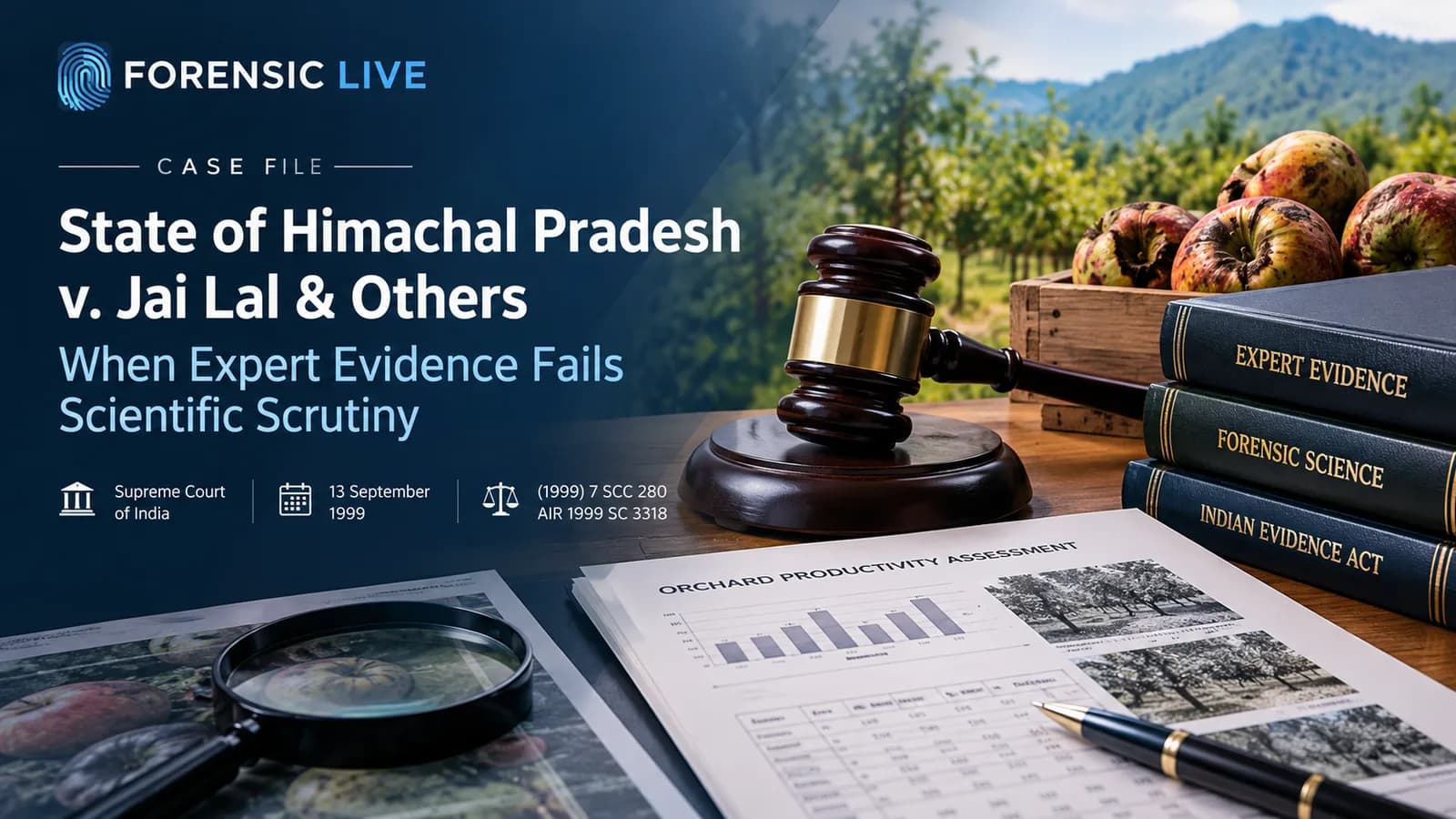 Supreme Court examines expert evidence reliability, scientific methodology and judicial scrutiny in State of Himachal Pradesh v. Jai Lal (1999).