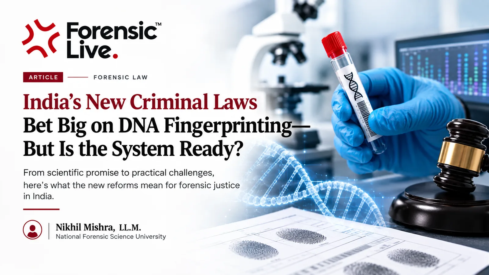 India’s New Criminal Laws Bet Big on DNA Fingerprinting- But Is the System Ready?